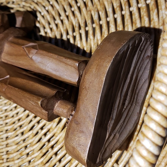 Hand carved wooden sculpture 12in - Picture 2 of 5